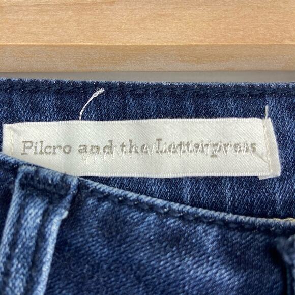 Anthropologie Pilcro and the Letterpress Script Straight Leg Jeans Mid Rise 27 - Picture 3 of 8